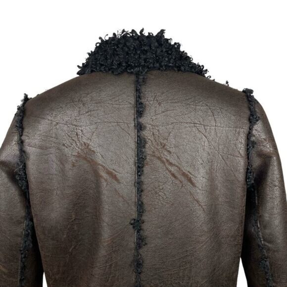 SOSKEN Studios X Marisa Minicucci Faux Suede Leather Jacket Sz Medium - Picture 6 of 6